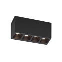 Downlight PIRRO 4.0 4-flammer IP20, sort d�mpbar