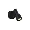 V�glampe SARA SNOOZE 1.0 - PAR16 med afbryder, kardanisk drejning GU10 IP20, mat, kulsort d�mpbar