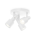 Loftlampe SARA ON BASE 3.0 - PAR16 3-flammer, rund, kardanisk drejning GU10 IP20, mat, trafik hvid d�mpbar