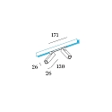 Wever & Ducr� Skinne spot MICK ON TRACK 2.0 DALI IP20, sort d�mpbar