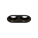 Indbygget spotlys DEEP BIJOU 2.0 - LED 2-flammer, stiv, med klemfjedre IP20, mat, kulsort d�mpbar