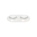 Indbygget spotlys DEEP BIJOU 2.0 - LED 2-flammer, stiv, med klemfjedre IP20, mat, trafik hvid d�mpbar
