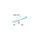 Wever & Ducr� Skinne spot CENO 1.0 ON STREX 48V TRACK - ON/OFF til VDU-arbejdsstation, omskiftelig, kardanisk drejning IP20, mat, kulsort 