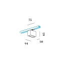 Wever & Ducr� 1-faset spot PIRRO OPAL ON TRACK 2.0 inkl. 1-faset adapter IP20, sort mat d�mpbar