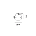 Wever & Ducr� Loftlampe MIRBI IP44 1.0 rund, med bladfjedre, halvt fors�nket IP44 / IP20, trafik hvid d�mpbar