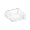 Loftlampe MIRBI IP44 2.0 firkantet, med bladfjedre, halvt fors�nket IP44 / IP20, trafik hvid d�mpbar