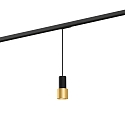 1-faset pendul ODREY ON TRACK 1.1 inkl. 1-faset adapter GU10 IP20, guld, sort mat