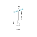 1-faset pendul ODREY ON TRACK 1.3 inkl. 1-faset adapter GU10 IP20, sort mat