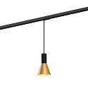 1-faset pendul ODREY ON TRACK 1.3 inkl. 1-faset adapter GU10 IP20, guld, sort mat