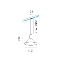 Wever & Ducr� 1-phase pendant luminaire ODREY ON TRACK 1.6 incl. 1-phase adapter GU10 IP20, gold