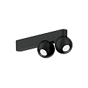 Loftlampe LECA 2.0 2-flammer, kardanisk drejning IP20, sort mat d�mpbar