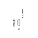 Wever & Ducr� Pendel HEXO MULTI 3.0 uden roset, Dim-To-Warm IP20, bronze d�mpbar