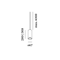 Wever & Ducr� LED Pendant luminaire RAY MULTI 2.0, 6W 2700K, CRi >90, dimmable, aluminum