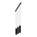 Pendel HEXO 3.0 - PAR16 firkantet, lang, med �bent kabel GU10 IP20, mat, kulsort d�mpbar