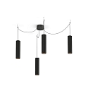 Pendel RAY 3.0 - PAR16 cylindrisk, lang, med �bent kabel GU10 IP20, mat, kulsort d�mpbar