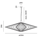 Wever & Ducr� pendant luminaire WIRO 3.0 DIAMOND CEILING SUSP E27 IP20, black 