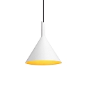 Pendel SHIEK 3.0 uden roset, med �bent kabel E27 IP20, guld mat, hvid mat d�mpbar