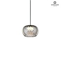 Wever & Ducr LED Design Pendant luminaire WETRO 1.0,  15cm, 11W 1850-2800K, CRi >90, dimmable, glass, honeycomb smoky