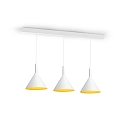 Wever & Ducr� Pendel SHIEK 3.0 uden roset, Dim-To-Warm, med �bent kabel IP20, guld mat, hvid mat d�mpbar