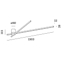 Wever & Ducr� ceiling luminaire FIL SPIN 1.0 with jointed arm, indirect IP20, black matt dimmable