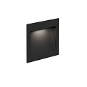 V�gindbygningslampe ORIS WALL REC 1.3 / 350/700MA down, konstant str�m, indirekte IP20, sort mat 