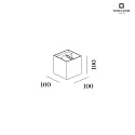 Wever & Ducr Vglampe BOX 1.0 ensidig IP20, aluminium brstet dmpbar