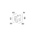 Wever & Ducr� Trinlys RETO 0.8 down, firkantet, asymmetrisk IP20, aluminium b�rstet d�mpbar
