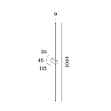 V�glampe FINLIN 2.0 IP20, sort d�mpbar