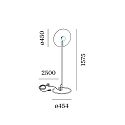 Wever & Ducr� Standerlampe MIRRO FLOOR 2.0 E27, aluminium, sort mat d�mpbar