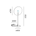 Wever & Ducr� Standerlampe MIRRO FLOOR 3.0 E27, aluminium, sort mat d�mpbar