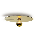 Wall luminaire MIRRO WALL 2.0, mirror � 45cm, E27 (excl.), black gold