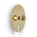 Wever & Ducr� Wall luminaire MIRRO WALL 2.0, mirror � 45cm, E27 (excl.), black gold