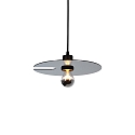 Pendant luminaire MIRRO 1.0, length 250cm / mirror � 30cm, E27 (excl.), black chrome