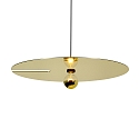Pendant luminaire MIRRO 3.0, length 250cm / mirror � 75cm, E27 (excl.), black gold