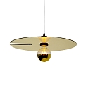 Pendant luminaire MIRRO 2.0, length 600cm / mirror � 45cm, E27 (excl.), black gold