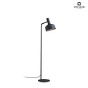 Wever & Ducr Floor lamp ROOMOR 1.0 PAR16, GU10, deep black, with cord switch, with shade 2.0