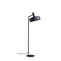 Standerlampe ROOMOR FLOOR 1.3 - PAR16 / SHADE 3.0 med afbryder, med stik, justerbar GU10 IP20, mat, kulsort 