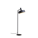 Standerlampe ROOMOR FLOOR 1.3 - PAR16 / SHADE 3.0 med afbryder, med stik, justerbar GU10 IP20, guld, kulsort 