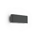 Udend�rs wall luminaire KIOSK 1.0 up / down, med linseoptik IP65, antracit d�mpbar
