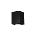 Udend�rs loftlampe TUBE CARR� 1.0 firkantet, stiv GU10 IP65, sort d�mpbar