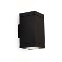 Udend�rs wall luminaire TUBE CARR� 2.0 up / down, 2-flammer GU10 IP65, sort d�mpbar