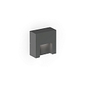 Udendørs wall luminaire RETO WALL SURFACE OUTDOOR 0.8 firkantet IP65, antracit dæmpbar