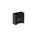 Udendørs wall luminaire RETO WALL SURFACE OUTDOOR 0.8 firkantet IP65, sort mat dæmpbar