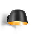 Udend�rs wall luminaire SWAM 1.0 IP65, guld, sort d�mpbar
