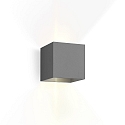Udend�rs wall luminaire BOX 2.0 up / down, Kubusform, justerbar IP65, m�rkegr� d�mpbar