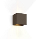 Udend�rs wall luminaire BOX 2.0 up / down, Kubusform, justerbar IP65, bronze d�mpbar