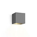 Udend�rs wall luminaire BOX 1.0 Kubusform, justerbar, ensidig IP65, m�rkegr� d�mpbar