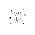 indbygningsramme ORIS 1.3 / RETO 1.3 - RECESSED HOUSING med ramme, perforeret, sort