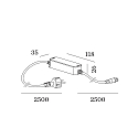 Wever & Ducr� LED driver 30/24W IP67 - 24V PLUG&PLAY med stik, omskiftelig, sort