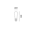 Wever & Ducr� Lyskilde Edison p�reformet E27 5,9W 532lm 2200K CRI 90-100 d�mpbar